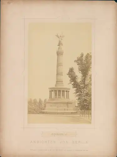 Foto Wilh. Hermes Berlin, Berlin Mitte, Siegessäule im Tiergarten