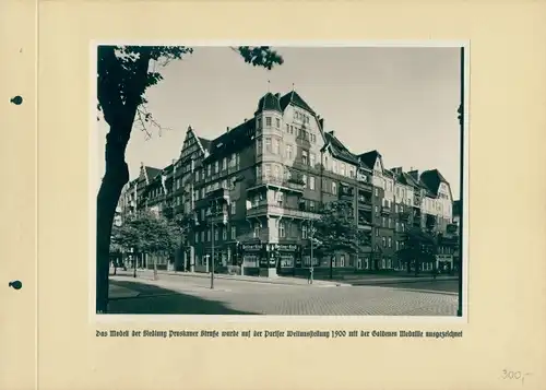 Foto Berlin Friedrichshain, Proskauer Straße, Goldene Medaille Weltausstellung 1900