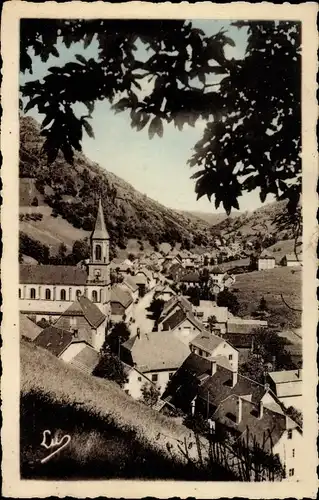 Ak Le Bonhomme Diedolshausen Elsass Haut Rhin, Blick über die Dächer, Kirche
