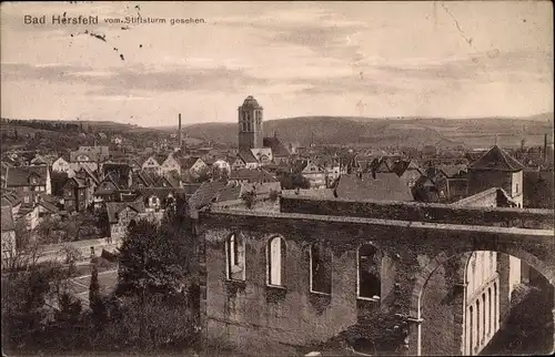 Ak Bad Hersfeld in Hessen, Blick vom Stiftsturm, Stadtpanorama