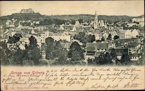 Ak Coburg in Oberfranken, Blick über die Dächer der Stadt