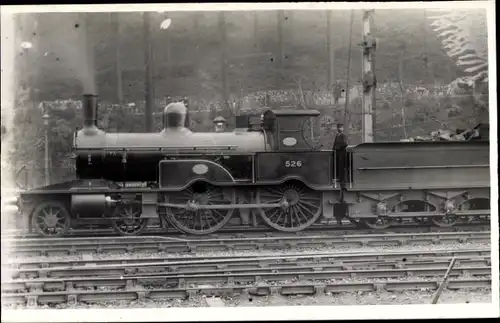 Ak Britische Eisenbahn, Dampflok, Tender 526