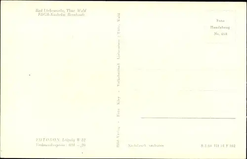 Ak Bad Liebenstein im Thüringer Wald, FDGB Kurheim Bernhardt