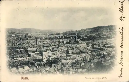 Ak Bath Somerset, Town from Beechen Cliff