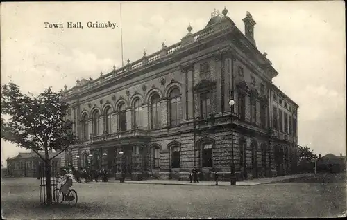 Ak Grimsby Yorkshire England, Town Hall