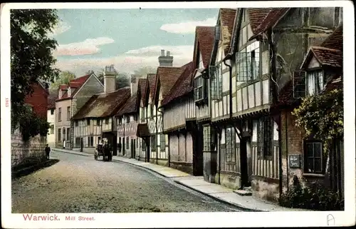 Ak Warwick West Midlands England, Mill Street