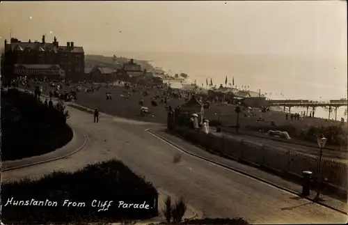 Ak Hunstanton East England, View from Cliff Parade