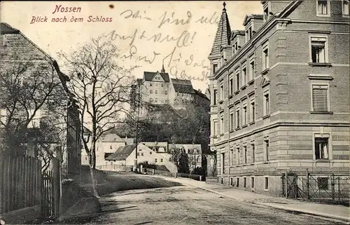 Ak Nossen in Sachsen, Blick nach dem Schloss