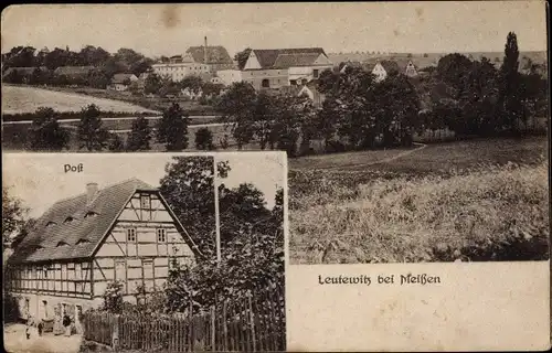 Ak Leutewitz Käbschütztal, Teilansicht mit Post