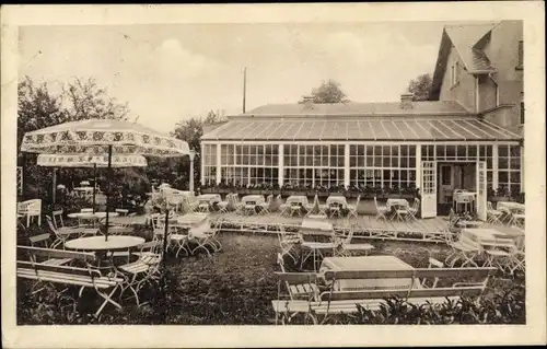 Ak Colditz in Sachsen, Hotel und Sommerfrische Waldschänke, Terrasse