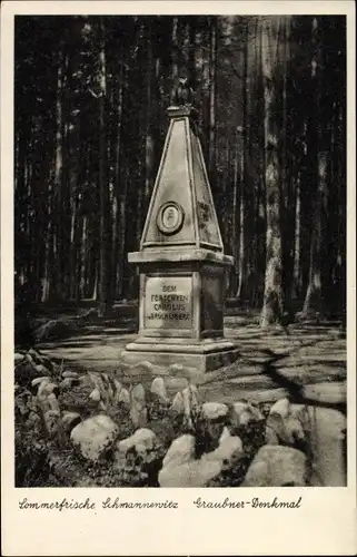 Ak Schmannewitz Dahlen in Sachsen, Graubner Denkmal