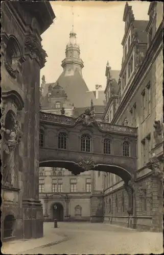 Foto Ak Dresden Altstadt, Schlossübergang zur kath. Hofkirche