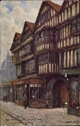 Künstler Ak Holborn Camden London England, Staple Inn, Entrance, Tuck 3641