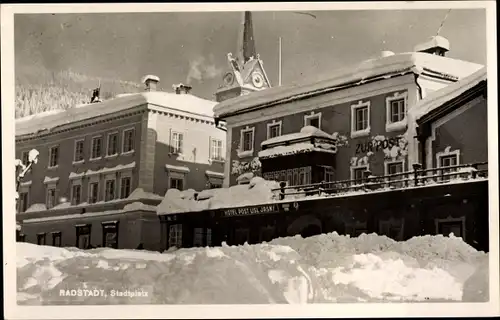 Ak Radstadt in Salzburg, Stadtplatz, Hotel Post