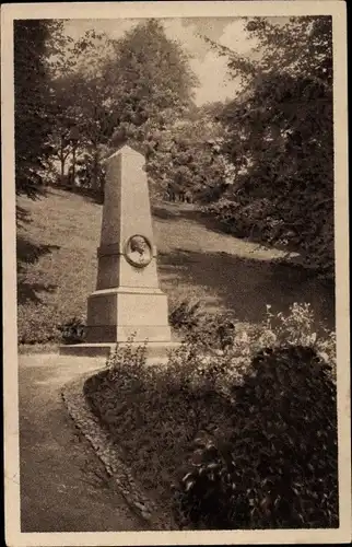 Ak Chemnitz in Sachsen, Clauß Denkmal, Stadtpark