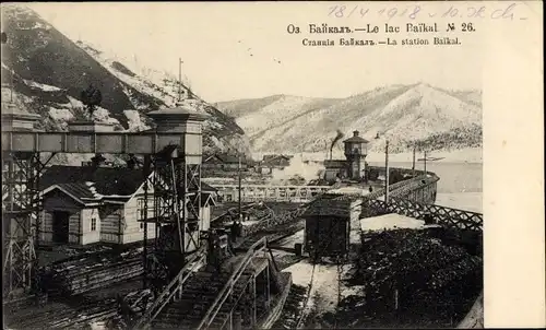 Ak Baikal Russland, Bahnhof Transbaikalische Eisenbahn