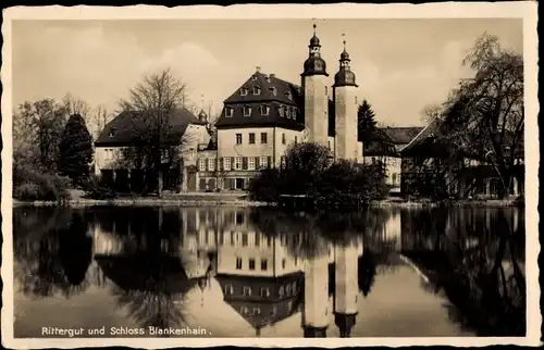 Ak Crimmitschau in Sachsen, Rittergut und Schloss Blankenhain, Gasthof Hohe Weide