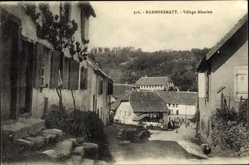 Ak Rammersmatt Elsass Haut Rhin, Village Alsacien, Dorfansicht