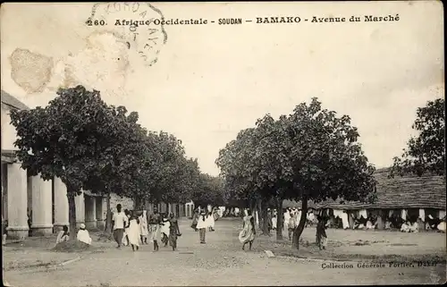 Ak Bamako Mali, Afrique Occidentale, Avenue du Marché