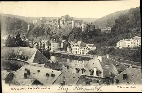Ak Bouillon Wallonien Luxemburg, Vue du Château fort