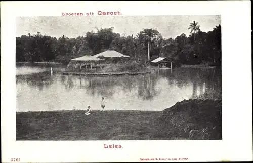 Ak Garut Indonesien, Leles, Wasserpartie, Hütten