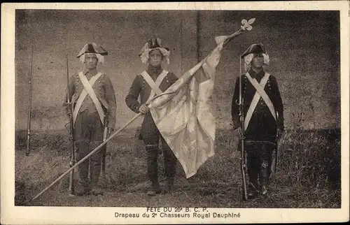 Ak Fete du 26e BCP, Drapeau du 2e Chasseurs Royal Dauphiné