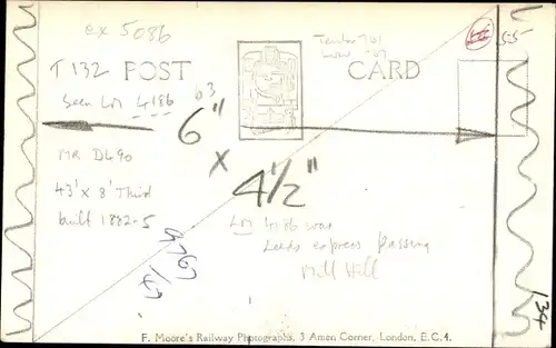 Foto Ak Britische Eisenbahn, LM 4186 Leeds Express passing Mill Hill, 767, 761