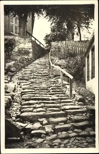 Ak Kappeln an der Schlei, Treppe zur Kirche