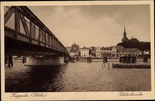 Ak Kappeln an der Schlei, Schleibrücke