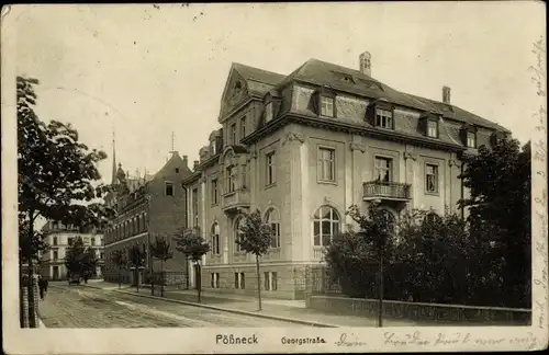 Ak Pößneck im Saale Orla Kreis, Georgstraße