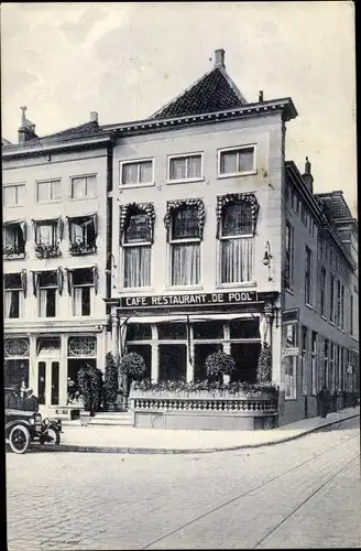 Ak Groningen Niederlande, Restaurant De Pool, Groote Markt 17