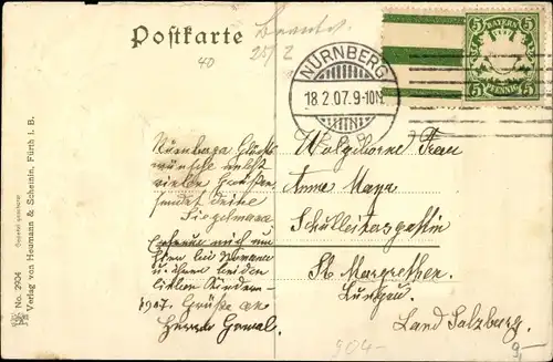 Präge Passepartout Ak Nürnberg in Mittelfranken, Lorenzerkirche