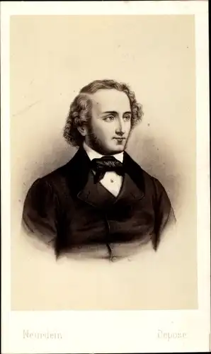 Carte de Visite Komponist Felix Mendelssohn Bartholdy