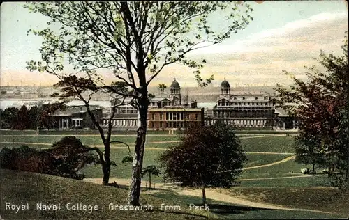 Ak Greenwich London City England, Royal Naval College