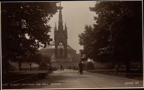 Ak London City England, Albert Memorial and Hall London