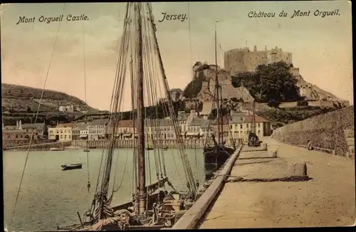 Ak Gorey Kanalinsel Jersey, Mont Orgueil Castle