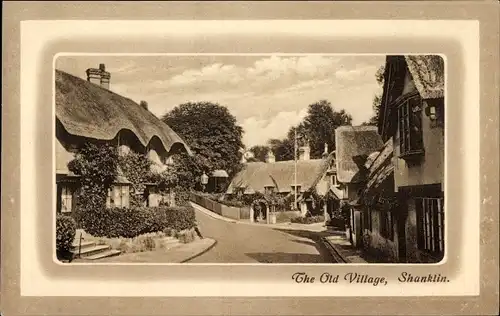 Präge Passepartout Ak Shanklin Isle of Wight South East England, The Old Village