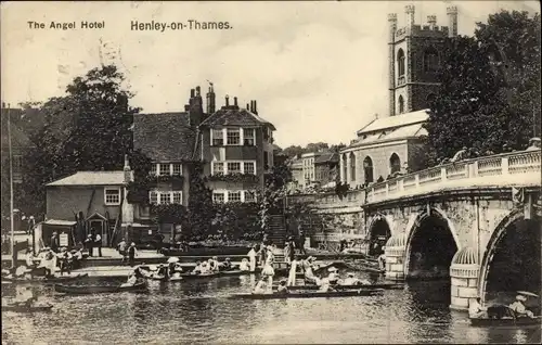 Ak Henley on Thames Oxfordshire England, The Angel Hotel