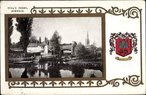 Wappen Passepartout Ak Norwich Norfolk East of England, Pull's Ferry
