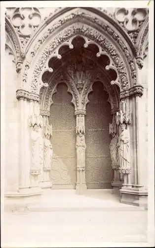 Ak Lichfield West Midlands, Cathedral, Portal