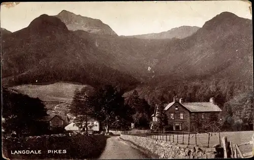 Ak Langdale Cumbria England, Langdale Pikes