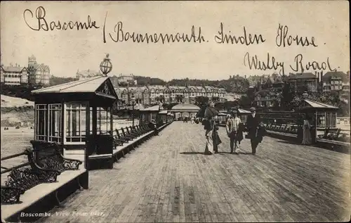 Ak Boscombe Bournemouth Dorset South West England, View from Pier