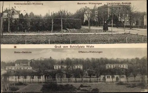 Ak Wahn Heide Köln, Schießplatz, Verwaltungsgebäude, Offizierswohnungen, Beamtenwohungen