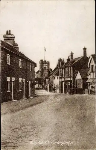 Ak Fordingbridge South East England, Church Street