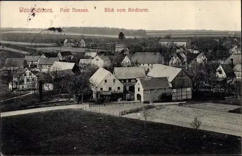 Ak Wendischbora Nossen in Sachsen, Ort vom Kirchturm aus gesehen