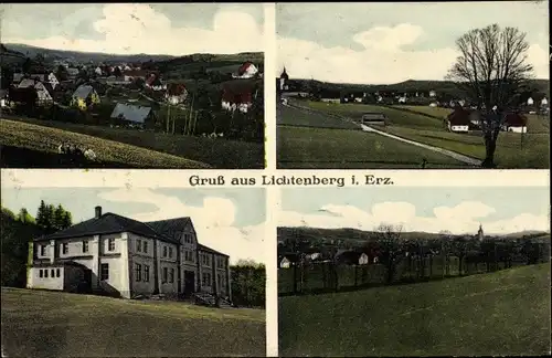 Ak Lichtenberg Erzgebirge, Blick auf den Ort, Landschaft