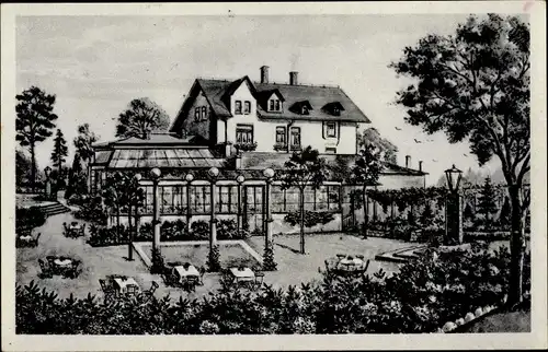 Künstler Ak Colditz in Sachsen, Hotel Waldschänke