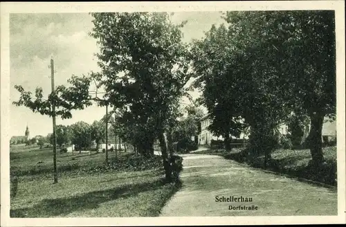 Ak Schellerhau Altenberg im Erzgebirge, Dorfstraße