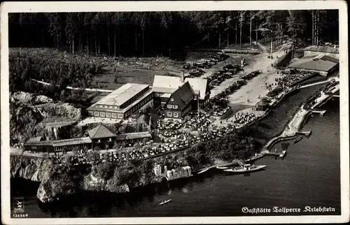 Ak Kriebstein in Mittelsachsen, Gaststätte Talsperre Kriebstein