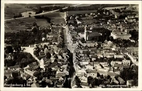 Ak Frankenberg an der Zschopau Sachsen, Fliegeraufnahme
